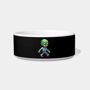 Comedero zombie divertido de 8 bits de Halloween 
