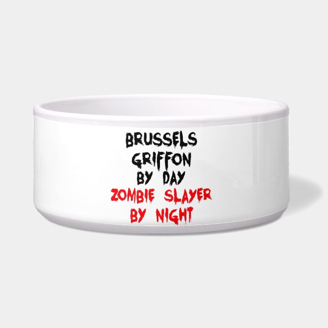 Comedero Zombie Slayer Brussels Griffon Dog (Frente)