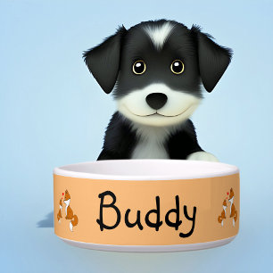 Comedero zorros con corazones, dibujados a mano