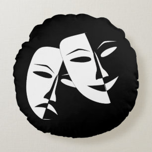 /Comedia/Tragedia: Almohada en blanco y negro
