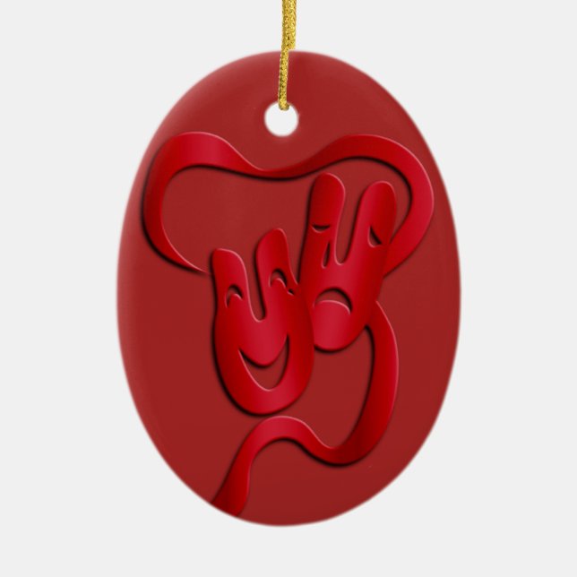 Comedia trágica Teatro de Drama Ornamento de Navid (Frente)