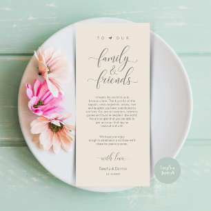 Comedor de la cena Gracias, Tarjeta Gris Crema