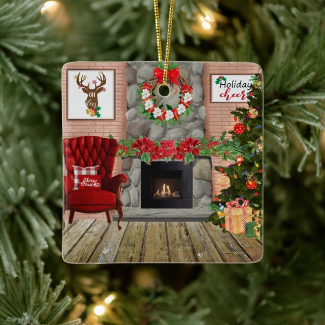 Comedor de navidades ornamento metalizado (Árbol)