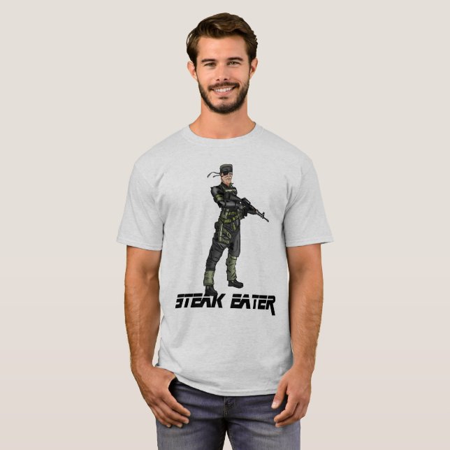 Comedor del filete - camiseta con Hank sólido (Anverso completo)