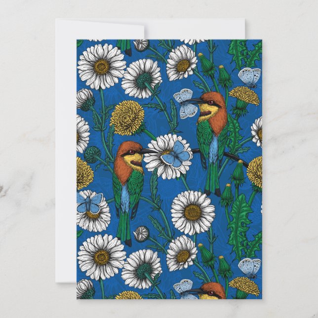 Comedores de abejas con azul (Anverso)