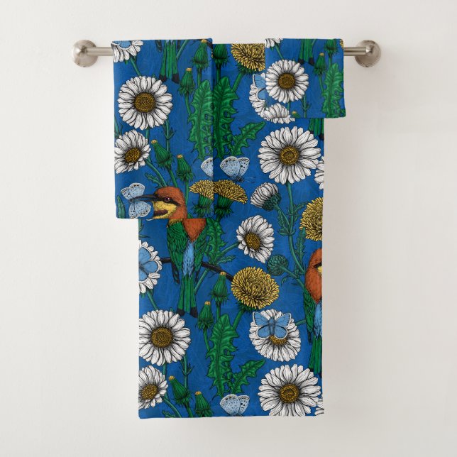 Comedores de abejas con azul (In situ)