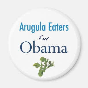Comedores del Arugula para el imán de Obama