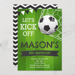 Comencemos la invitación al cumpleaños del fútbol
