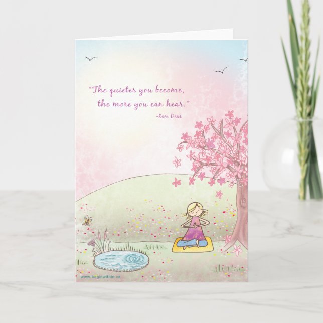 Comenzar dentro de la cita de Ram Dass - Tarjeta d (Anverso)