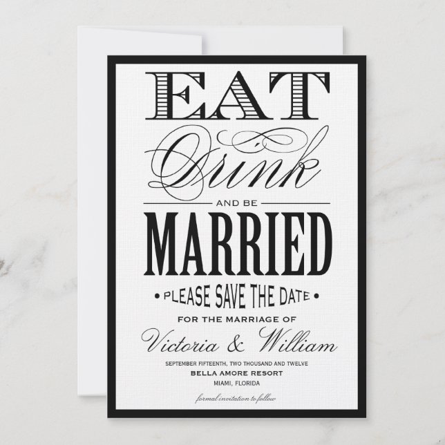 COMER, BEBER | ANUNCIO DE GUARDAR LA FECHA (Anverso)