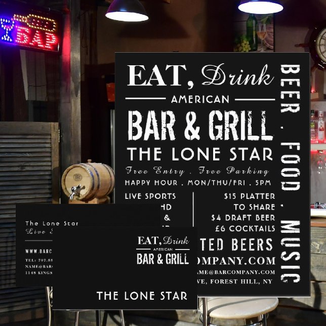 Comer, beber bar y asador, publicidad por pub/cerv (Subido por el creador)