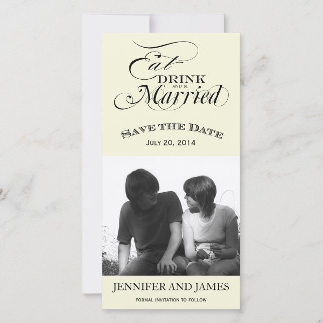 Comer, beber, casarse, guardar las tarjetas de fot (Anverso)