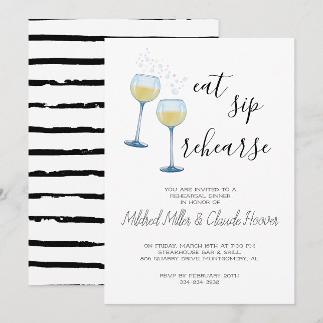Comer Beber Ensayar - Invitación a la Cena de Ensa (Anverso / Reverso)
