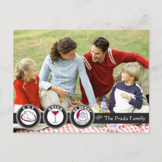 Comer, beber, ser la tarjeta navideña