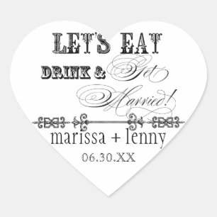 Comer, beber y casarse con Pegatinas o sellos