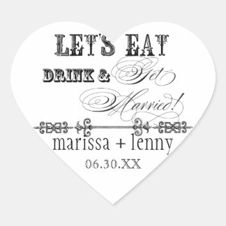 Comer, beber y casarse con Pegatinas o sellos