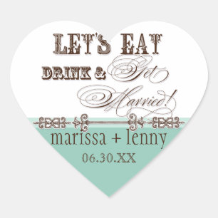 Comer, beber y casarse con Pegatinas o sellos