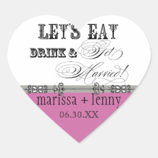 Comer, beber y casarse con Pegatinas o sellos
