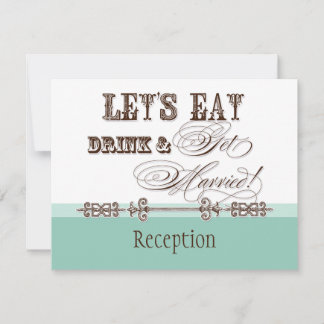 Comer, Beber y Casarse Invitación a Recepción Form