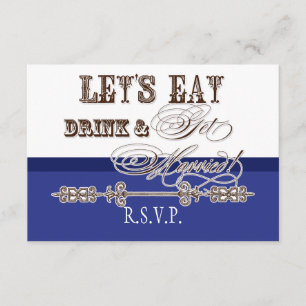Comer, beber y casarse Tarjeta de respuesta RSVP f