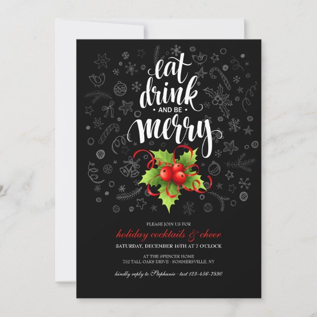Comer, Beber y Divertirse Invitación (Anverso)