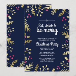 Comer, beber y ser feliz con la invitación de la f