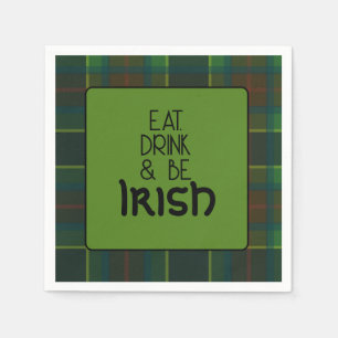 Comer, beber y ser irlandés, servilleta de papel