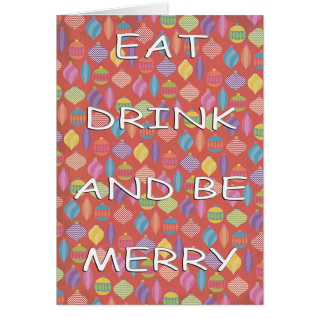 Comer bebida decoraciones de árboles blancos (Frente)