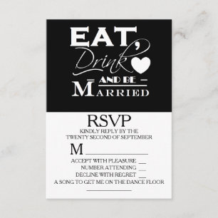 Comer Bebida Y Casarse Con RSVP