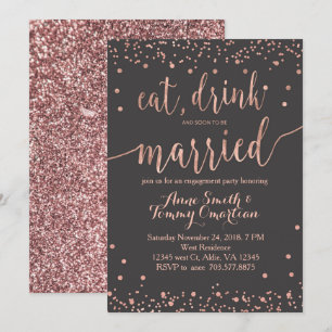 Comer Bebida y casarse Invitaciones para el compro