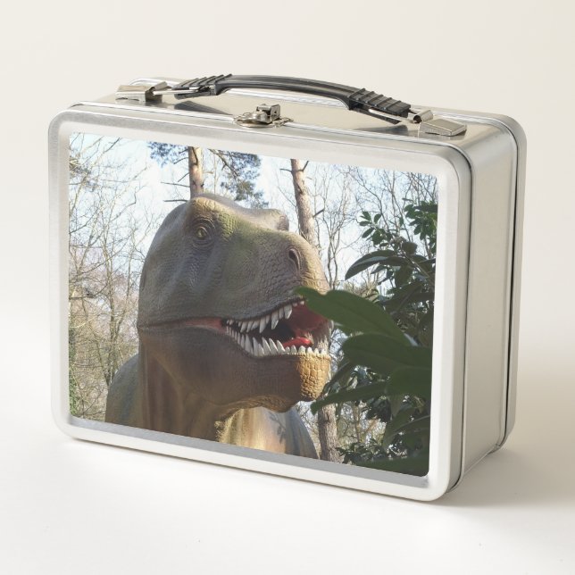 Comer caja de almuerzo de dinosaurios T-Rex (Anverso)