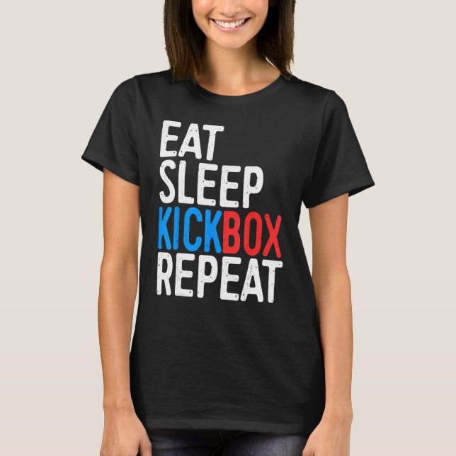 Comer caja de Kickbox Sleep Repetir la camiseta de (Anverso)