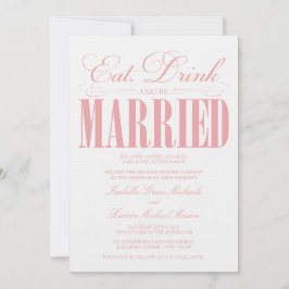 Comer de coral, beber y estar casada | Invitación