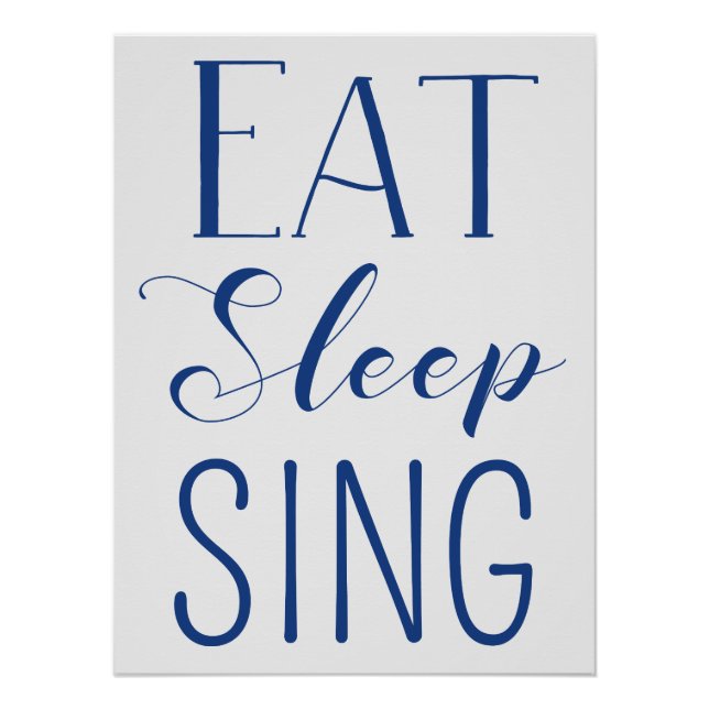 Comer, dormir, cantar Poster (Anverso)