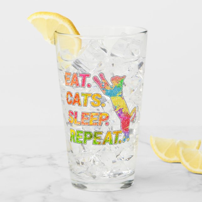 Comer, dormir, gatos, repetir (Anverso (hielo))