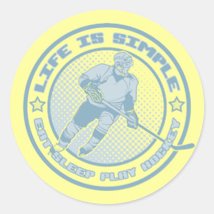 Comer, dormir, jugar a Pegatinas de hockey