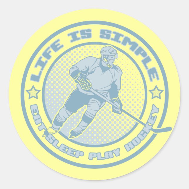 Comer, dormir, jugar a Pegatinas de hockey (Anverso)