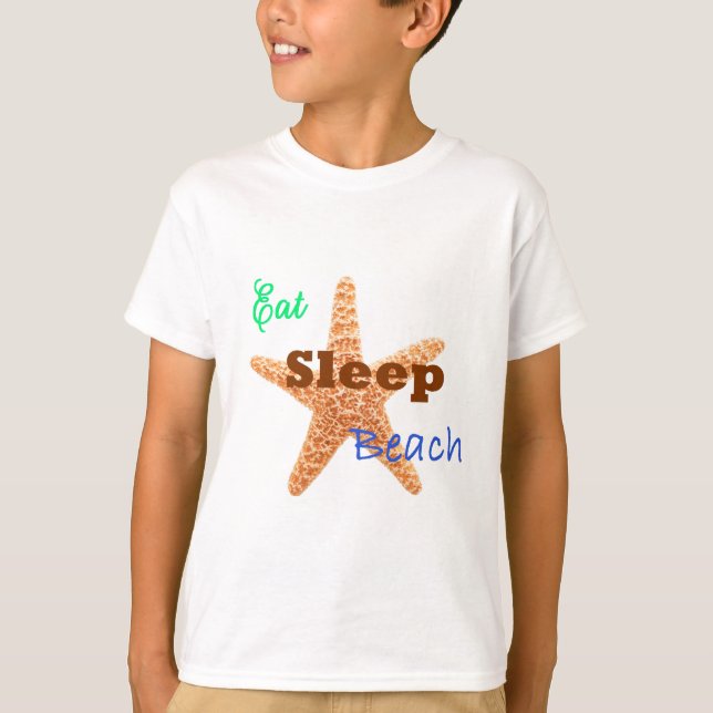 Comer Dormir Playa - Camiseta para Niños (Anverso)