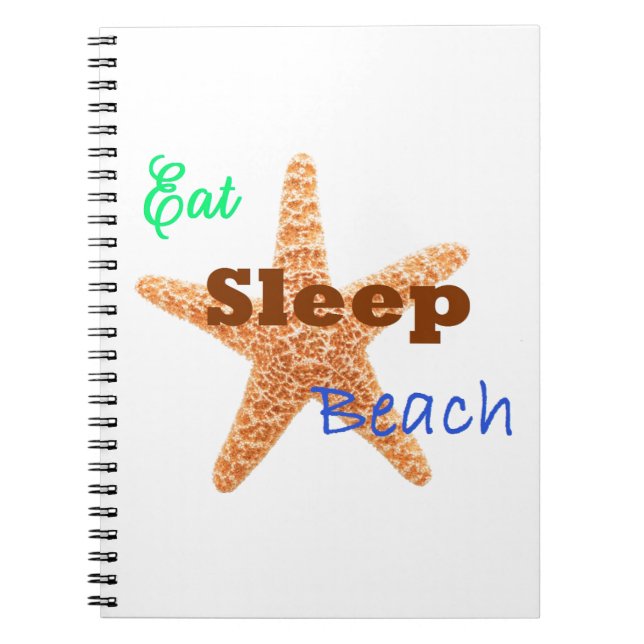 Comer Dormir Playa - Cuaderno (Frente)
