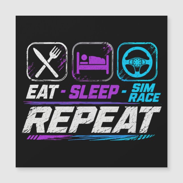 Comer dormir sim carrera repetir para fans de sim  (Anverso)