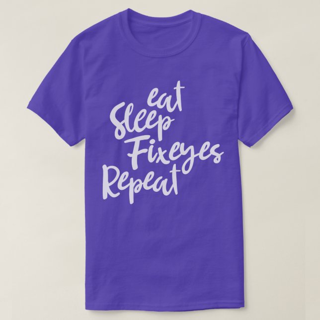 Comer el sueño arreglar ojos dormir camisa optomet (Diseño del anverso)