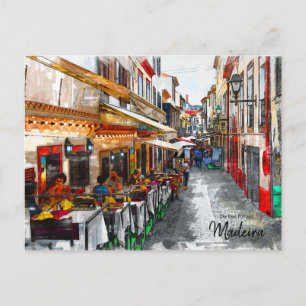 Comer en Madeira , Portugal postal
