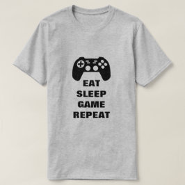 Comer juego de sueño repite camiseta gamepad para