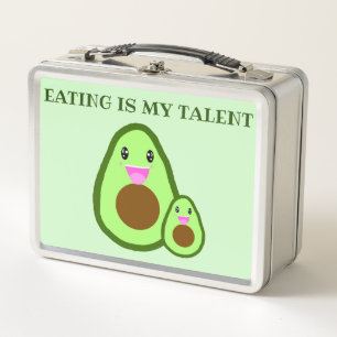 Comer kawaii aguacate a dos lados es mi talento