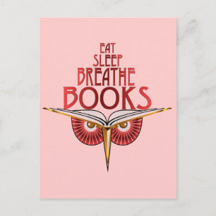Comer la tarjeta postal de los libros de respiro