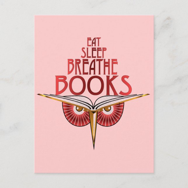 Comer la tarjeta postal de los libros de respiro (Anverso)