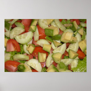 Comer mi impresión de ensalada