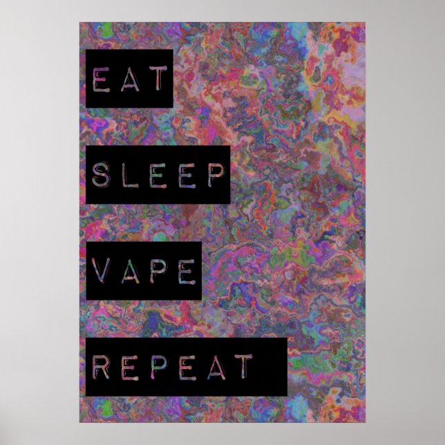 Comer Posters de repetición de Vape Sleep (Frente)