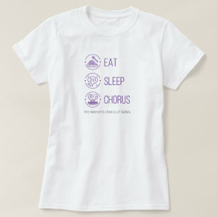 Comer púrpura. Duerme. Coro. Camiseta