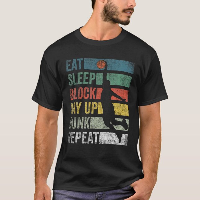Comer Sleep Basketball Repetir Camiseta (Anverso)
